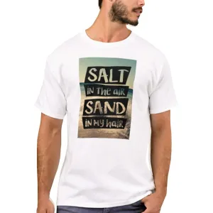 Nutcase Designer Round Neck Men's T-Shirt Wrinkle-Free Poly Cotton Tees - Salt in The Air