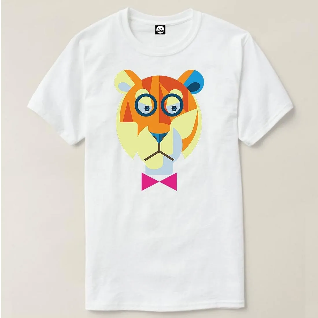 Nutcase Designer Round Neck Men's T-Shirt Wrinkle-Free Poly Cotton Tees - Tiger Hipster