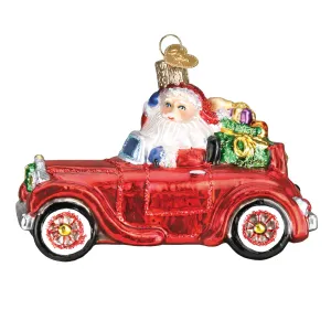 Old World Christmas Ornament Santa In Antique Car