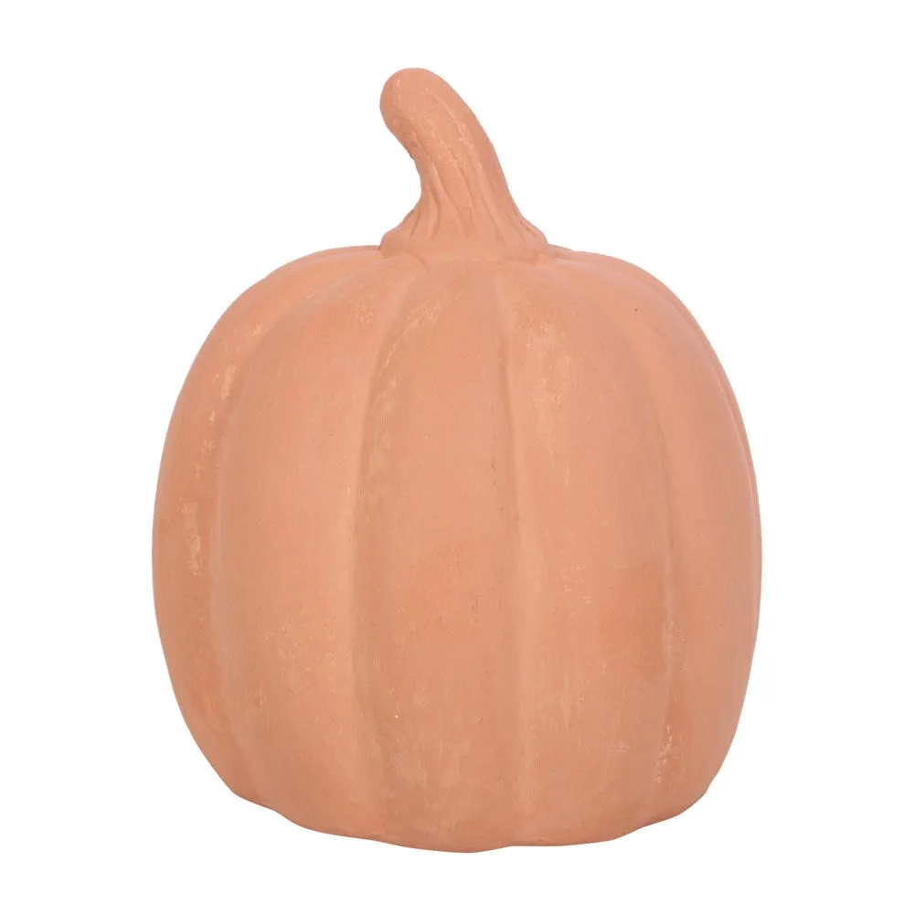 Orange Terracotta Pumpkin With Face