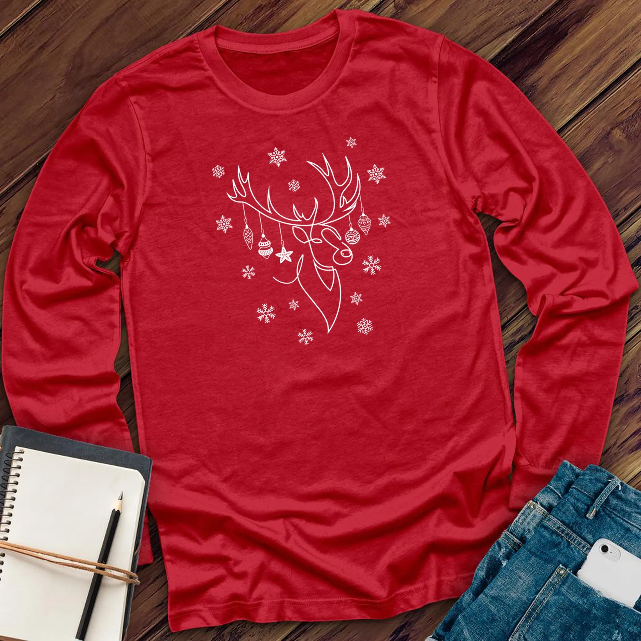 Ornamental Reindeer Long Sleeve