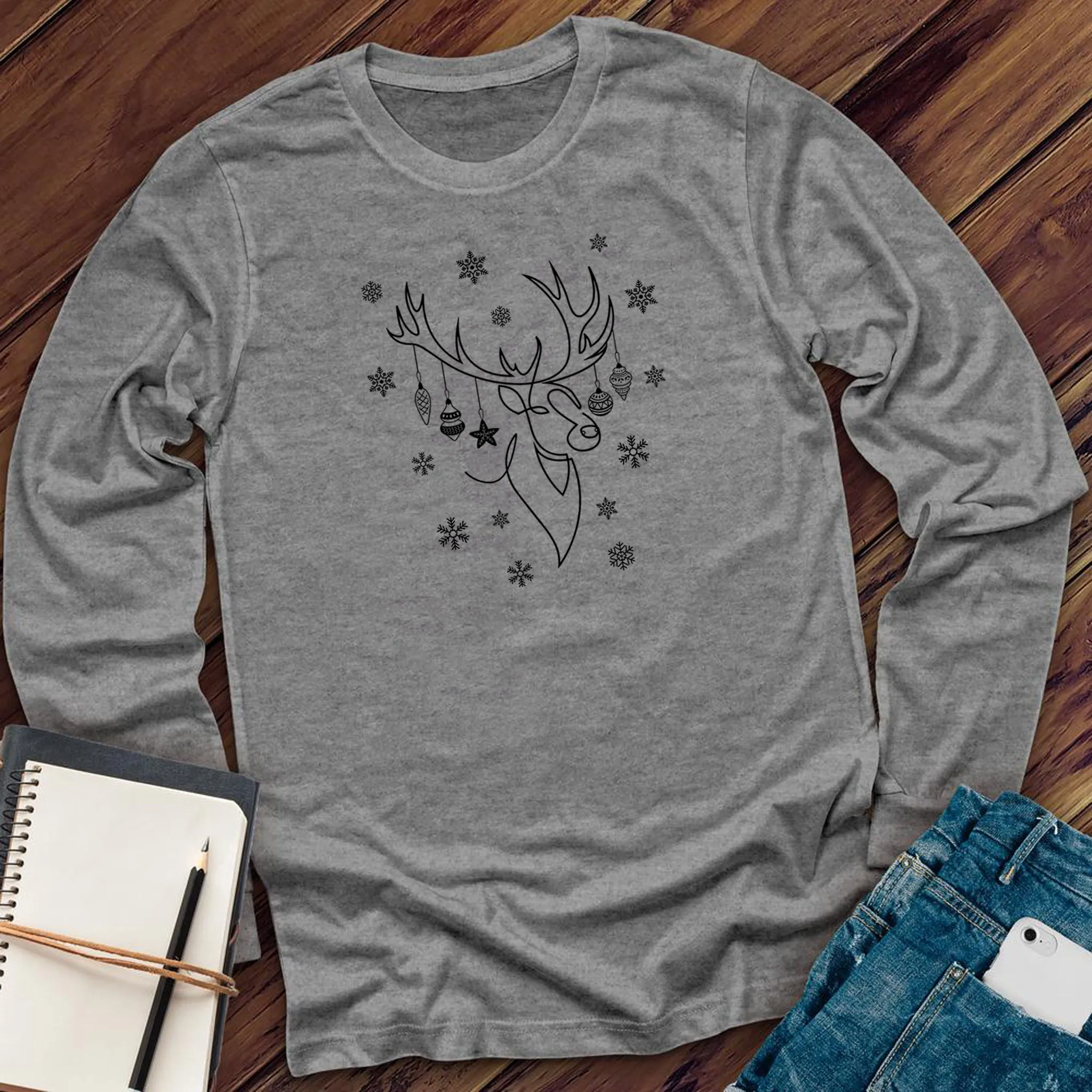 Ornamental Reindeer Long Sleeve