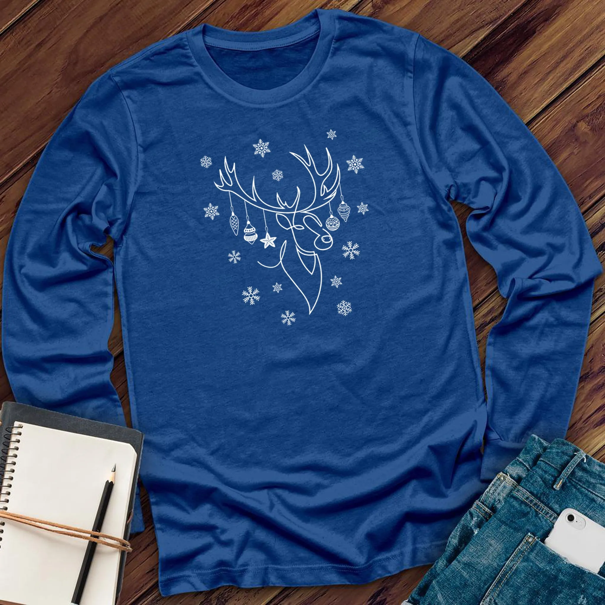 Ornamental Reindeer Long Sleeve