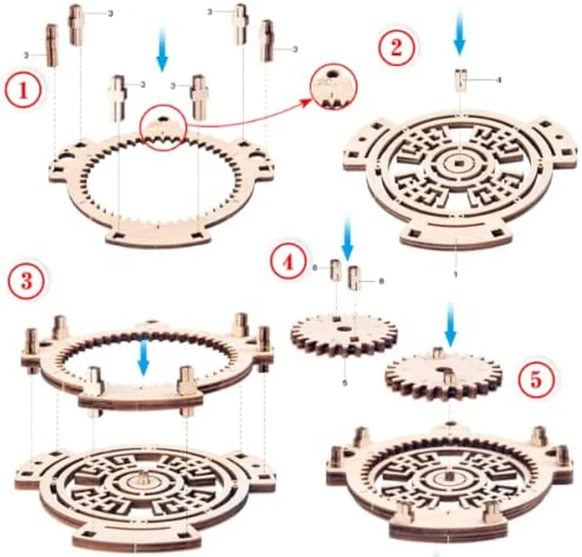 Perpetual Calendar Model Kits,3D Wooden Puzzles Self Assembly Toys,Home Wooden Craft Kit Supply