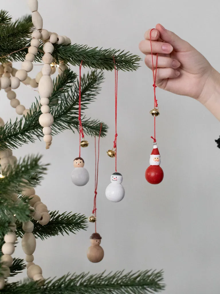 Pine Wood Jingle Ornaments