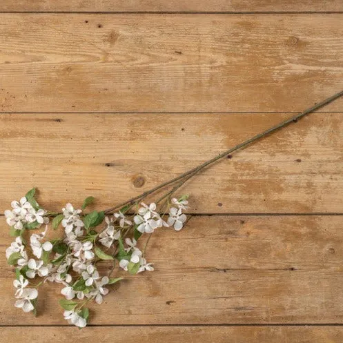 Pink & White Pear Blossom Stem