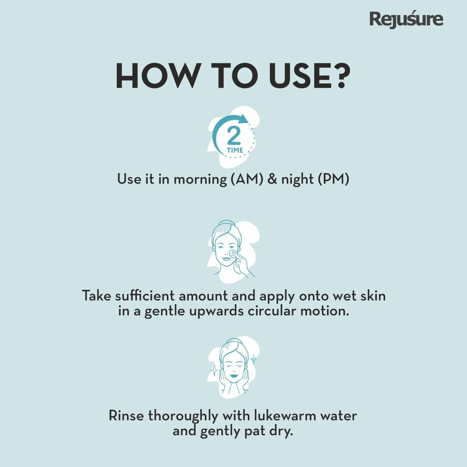 Rejusure AHA 2%   BHA 2% Face Wash (100ml) & AHA 0.5%   BHA 0.5% Facial Moisturizer (50ml) - Complete Skincare Set for Exfoliation and Hydration