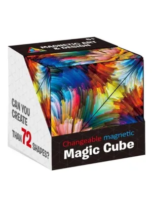 Shape Shifting Box, Fidget Cube with 36 Rare Earth Magnets - Extraordinary 3D Magic Cube – Cube Magnet Fidget Toy Transforms Into Over 70 Shapes, Design 2