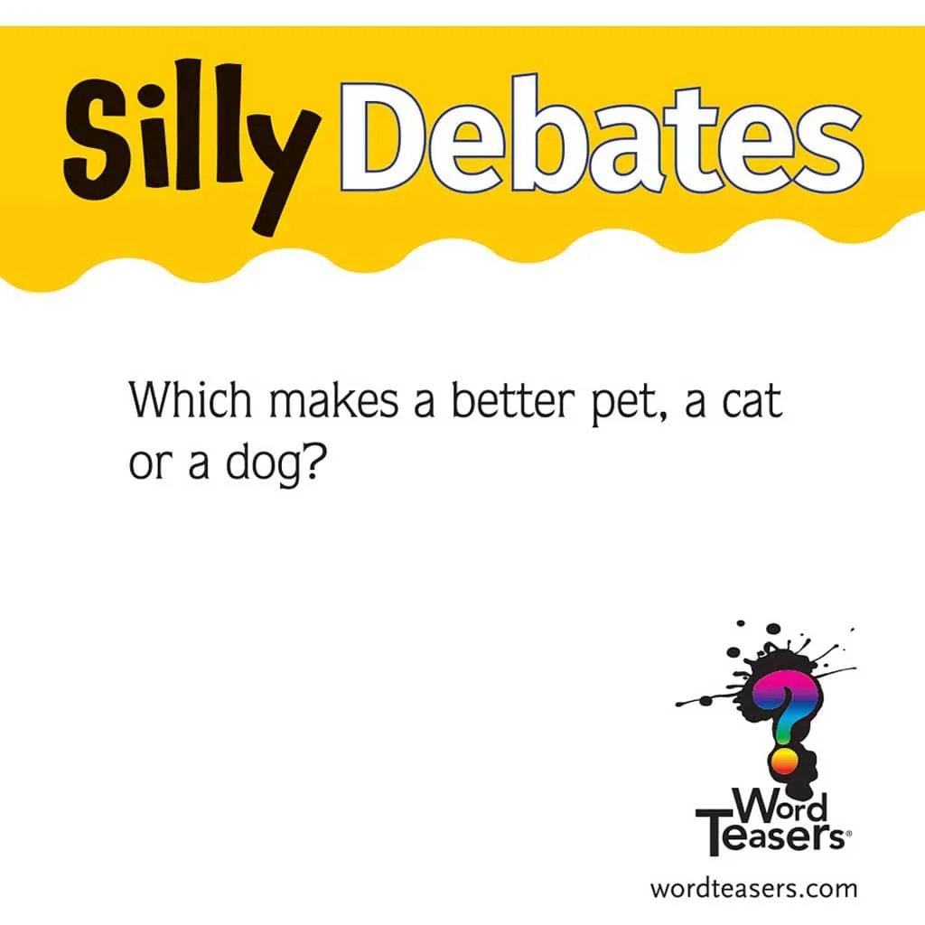 Silly Debates Word Teasers - Family Card Games