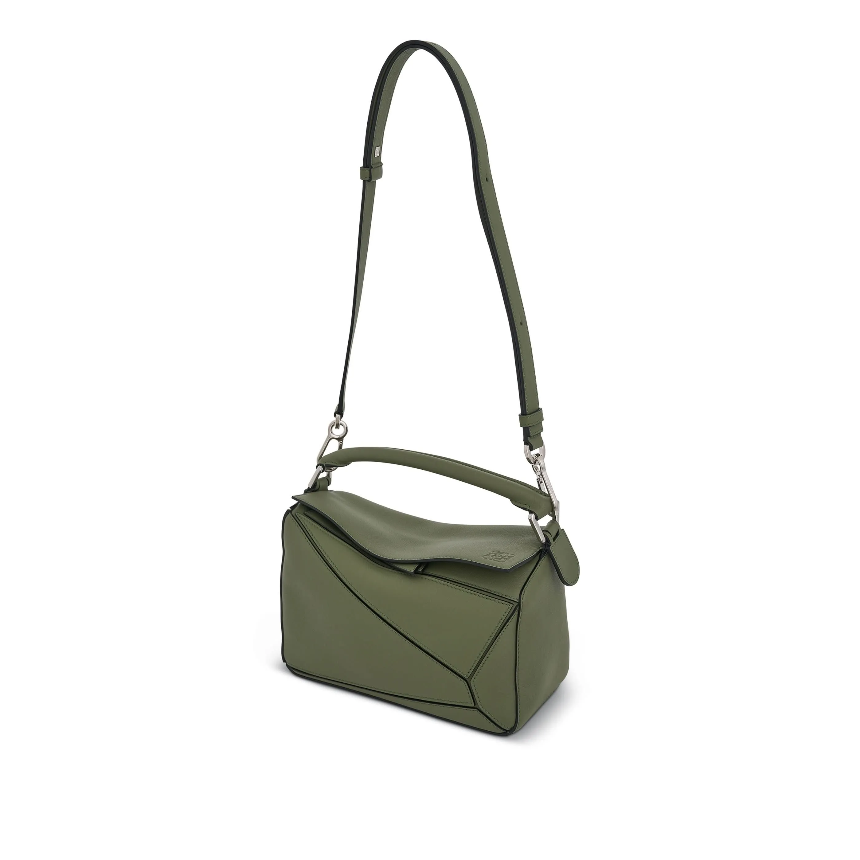 Small Puzzle Bag in Classic Calfskin in Avocado Green