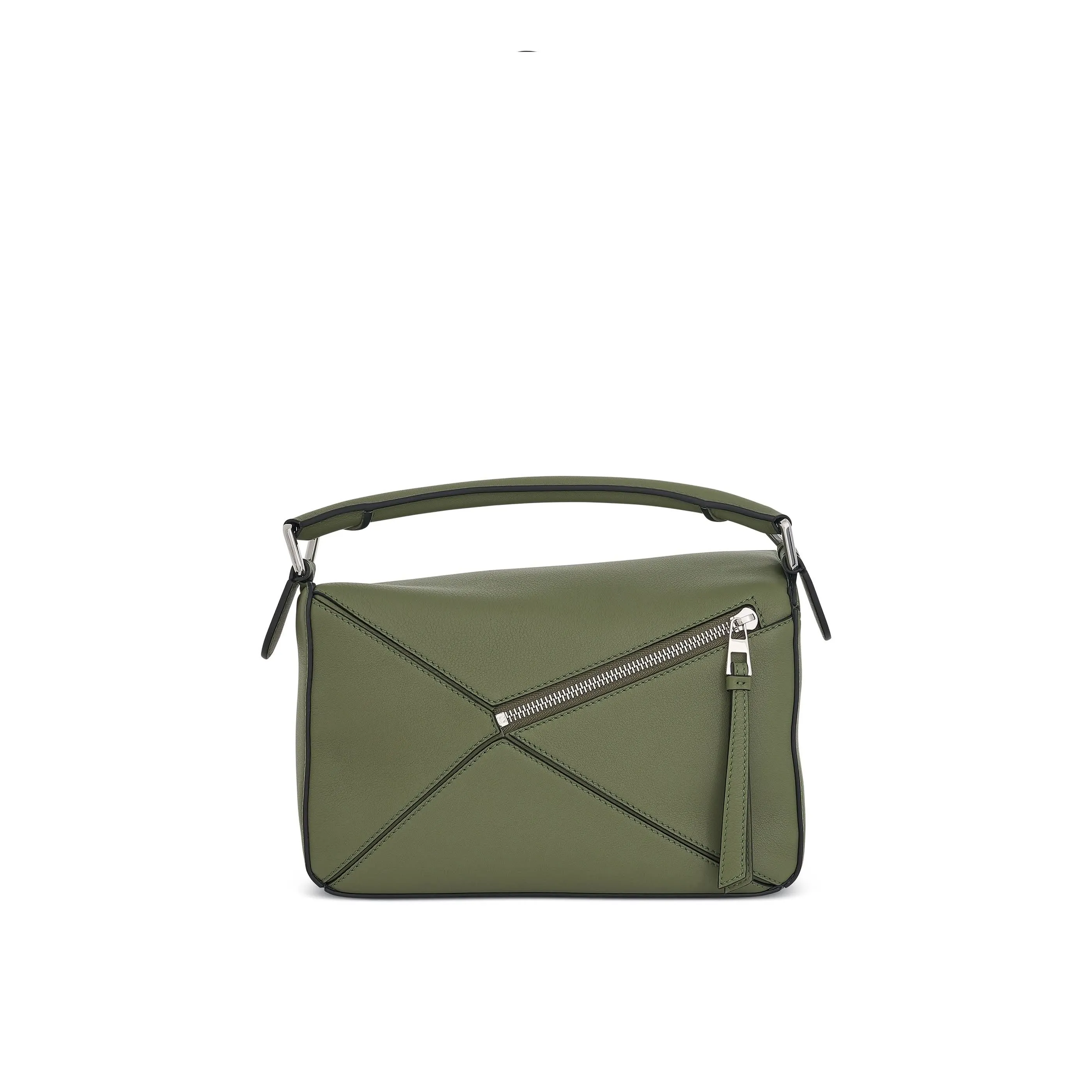 Small Puzzle Bag in Classic Calfskin in Avocado Green