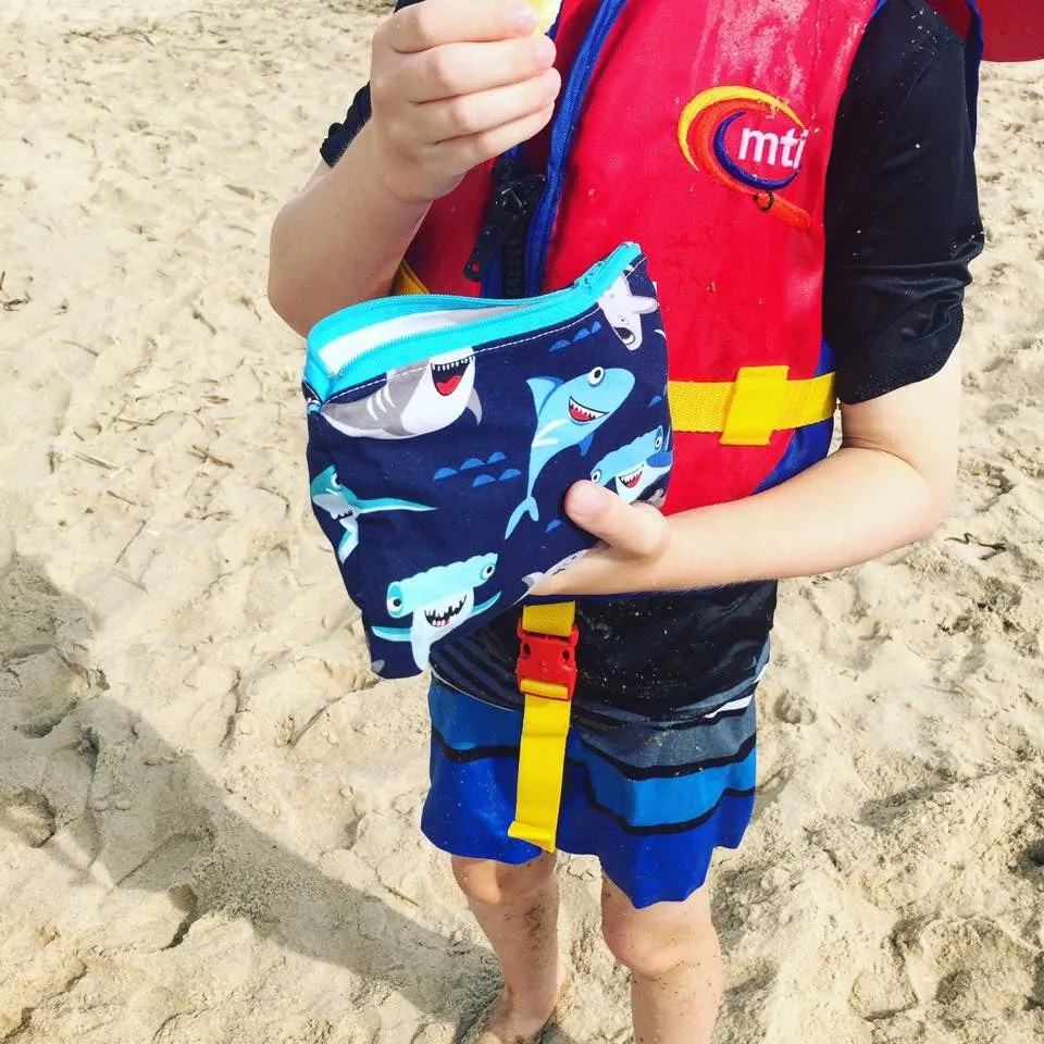 Snack Sized Reusable Zippered Bag Nautical Flags