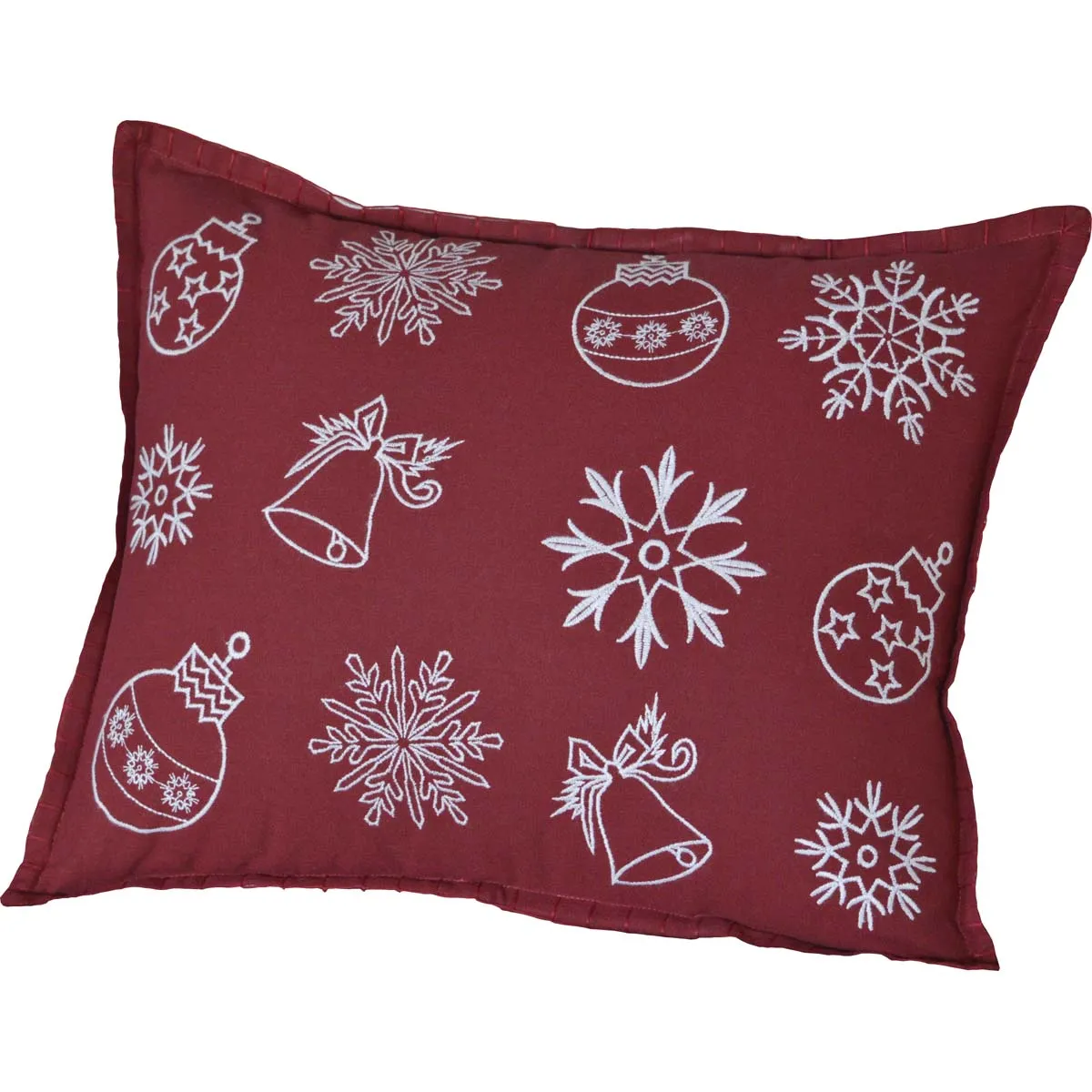 Snow Ornaments Pillow 14x18