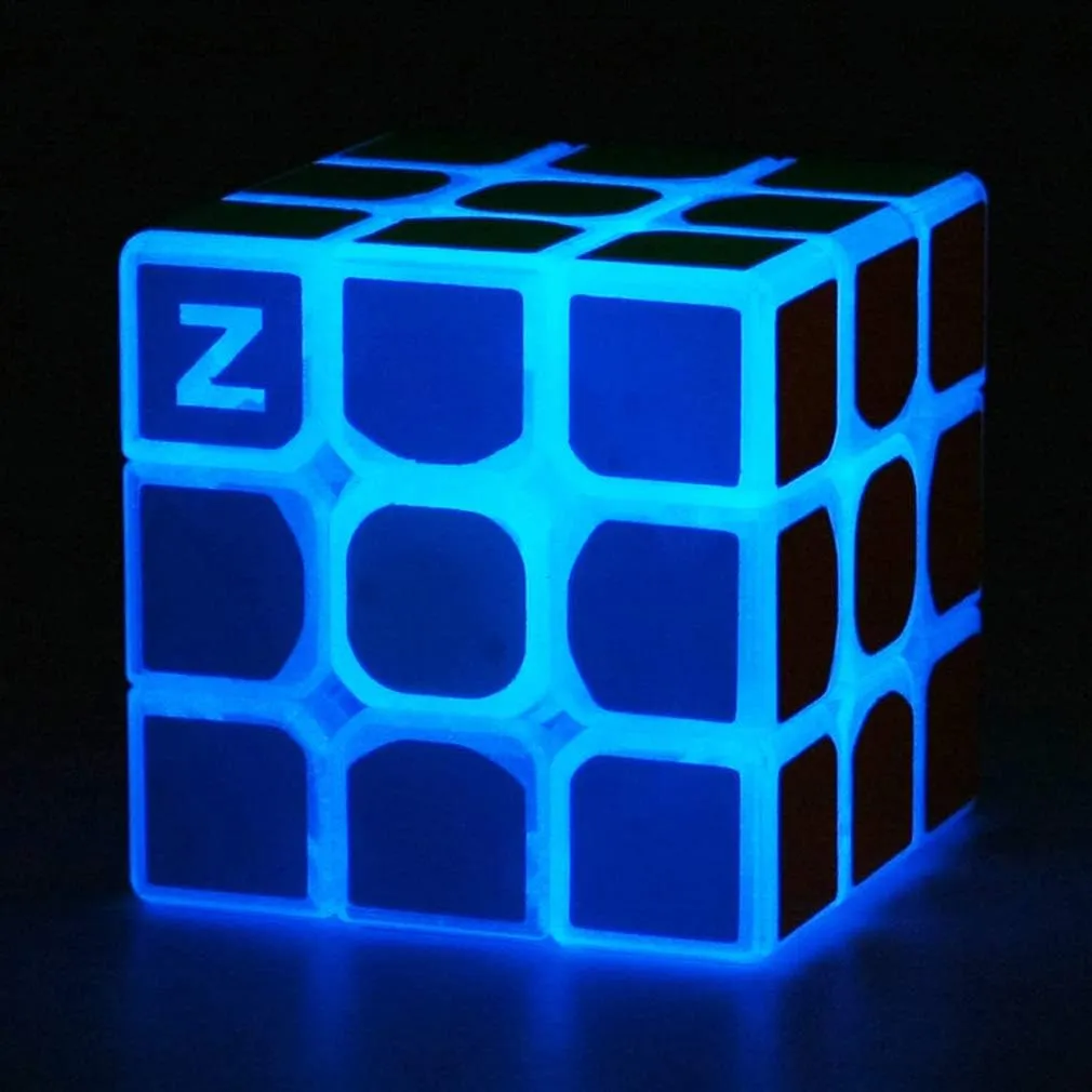 Spring Blue Fluorescent Speed Cube 3X3X3 Glow in the Dark