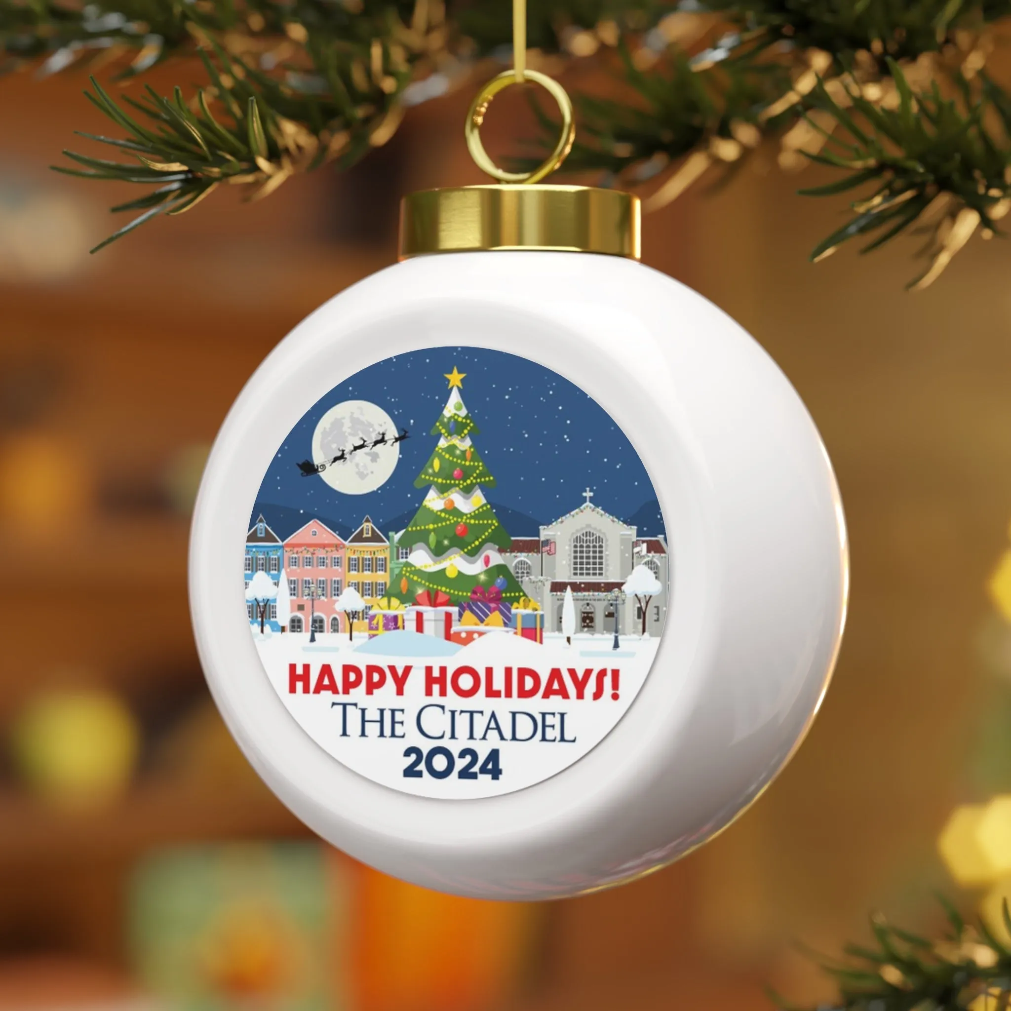 The Citadel, Happy Holidays!, 2024, Christmas Ball Ornament