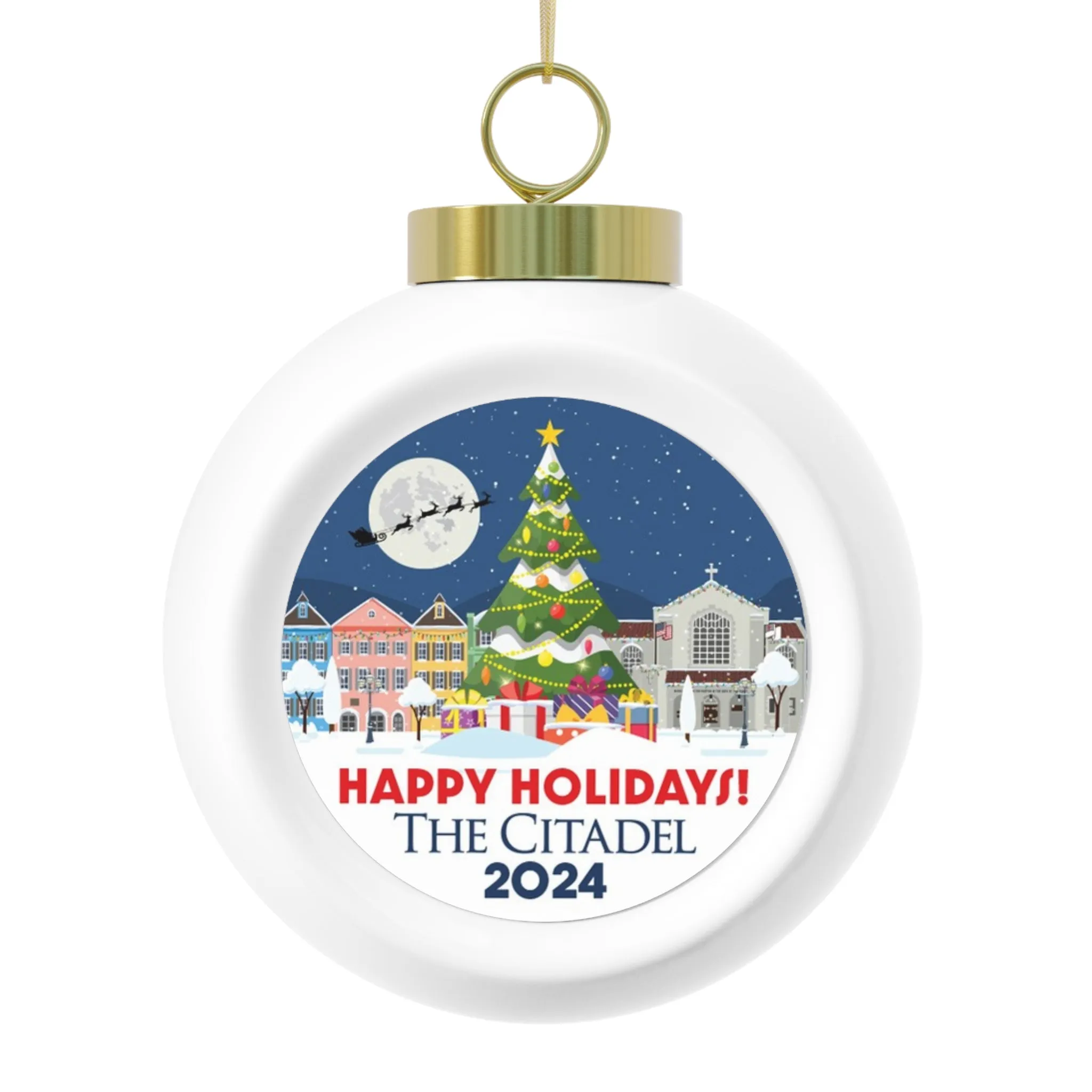 The Citadel, Happy Holidays!, 2024, Christmas Ball Ornament