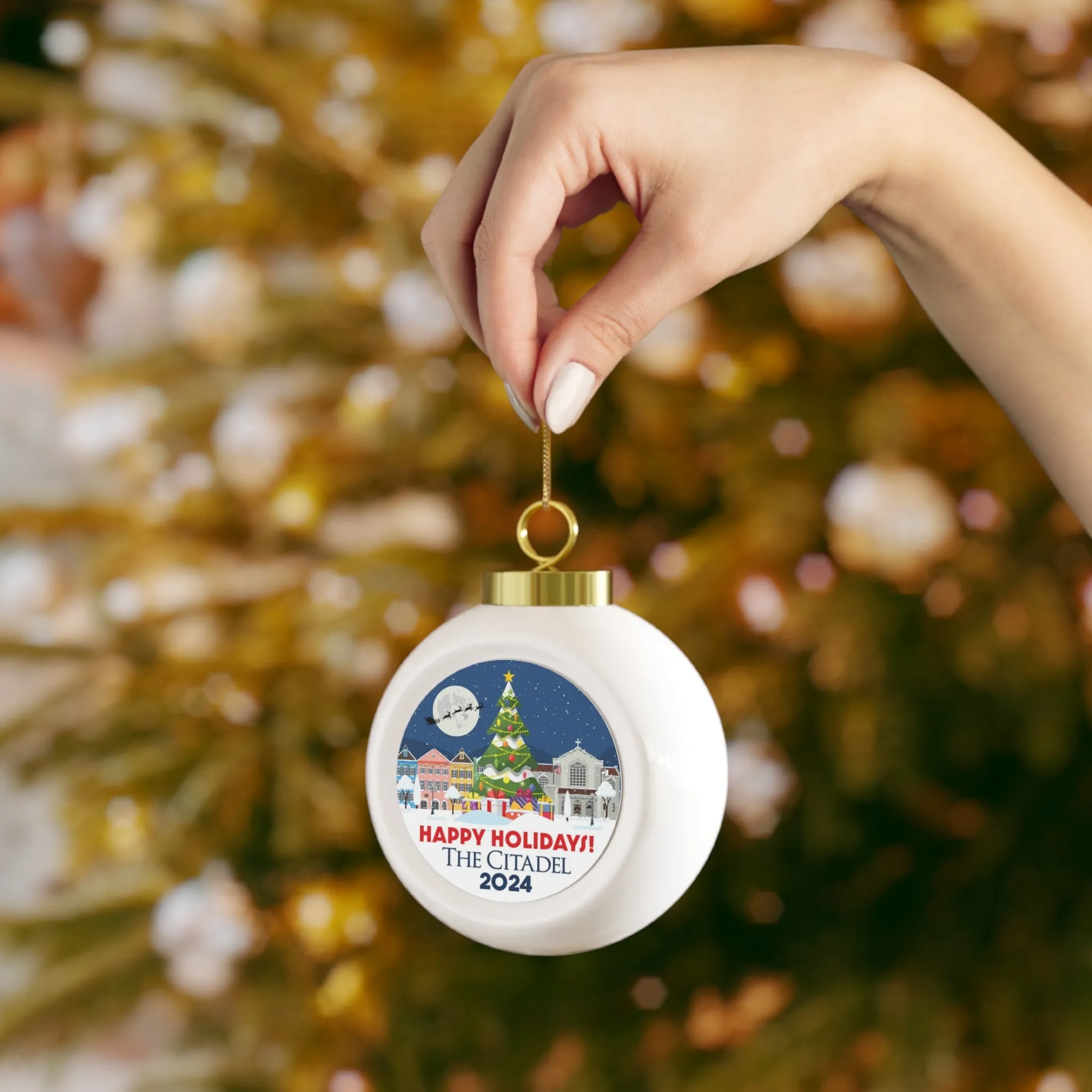 The Citadel, Happy Holidays!, 2024, Christmas Ball Ornament