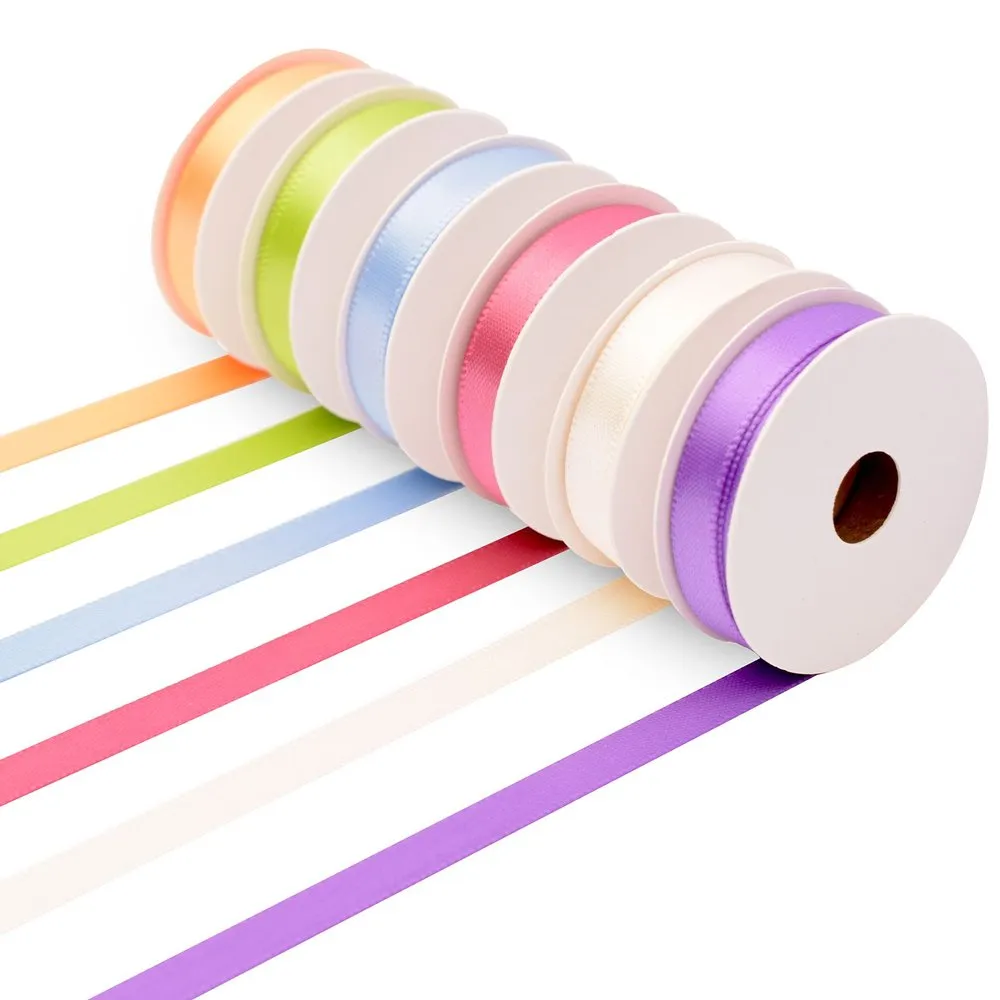 Vaessen Creative Satin Ribbon 6 Colours 6mmx2m Spring