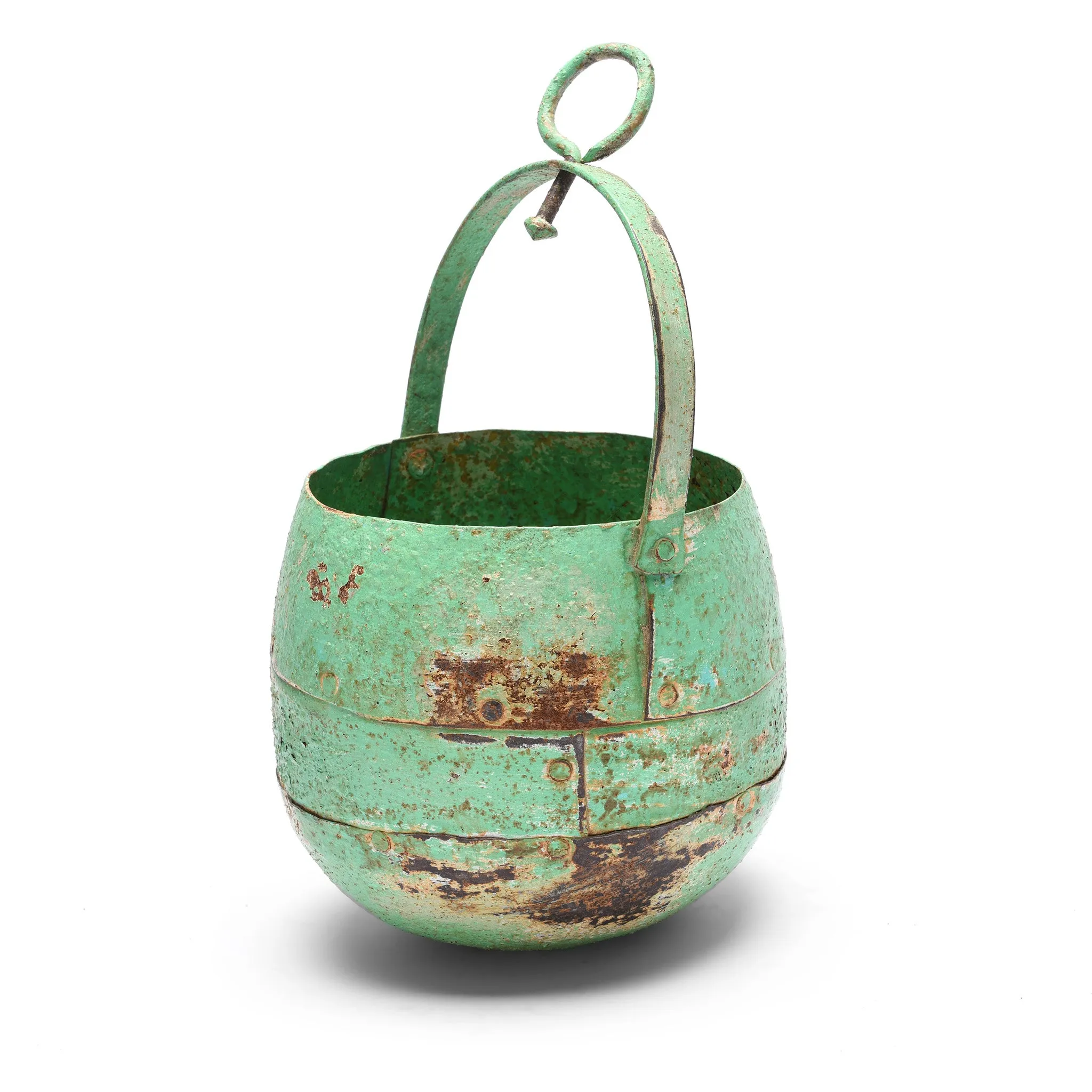 Vintage Well Buckets From Rajasthan For Hanging Planter