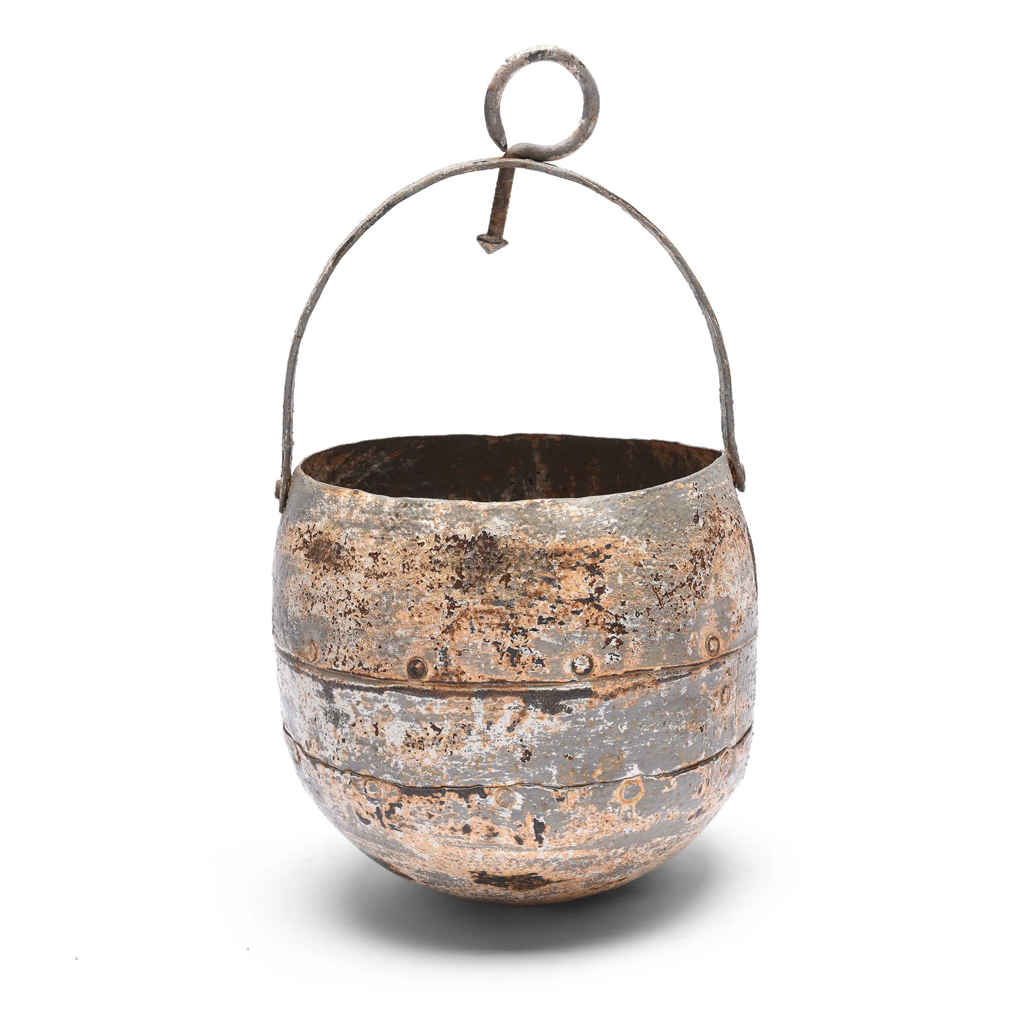 Vintage Well Buckets From Rajasthan For Hanging Planter