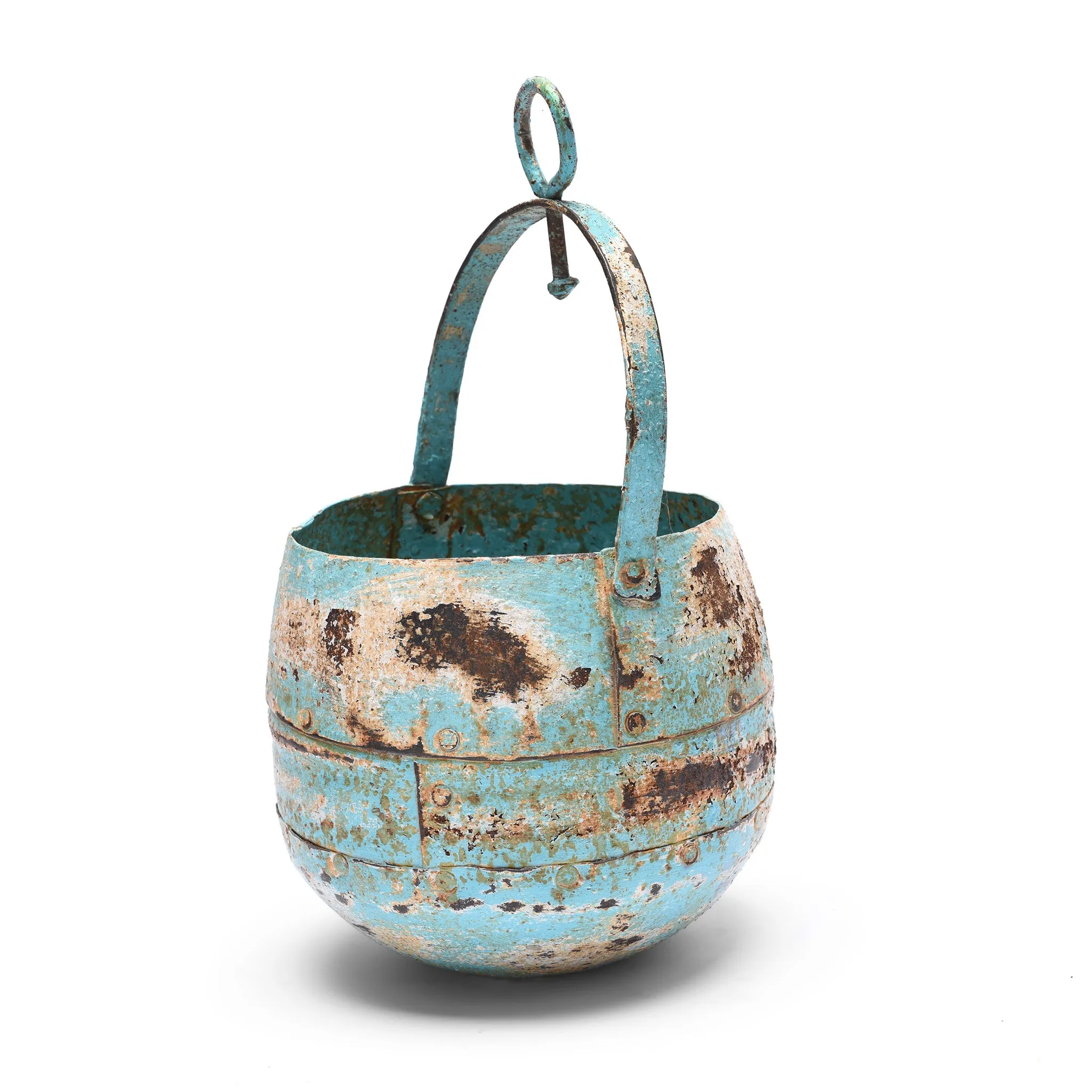 Vintage Well Buckets From Rajasthan For Hanging Planter