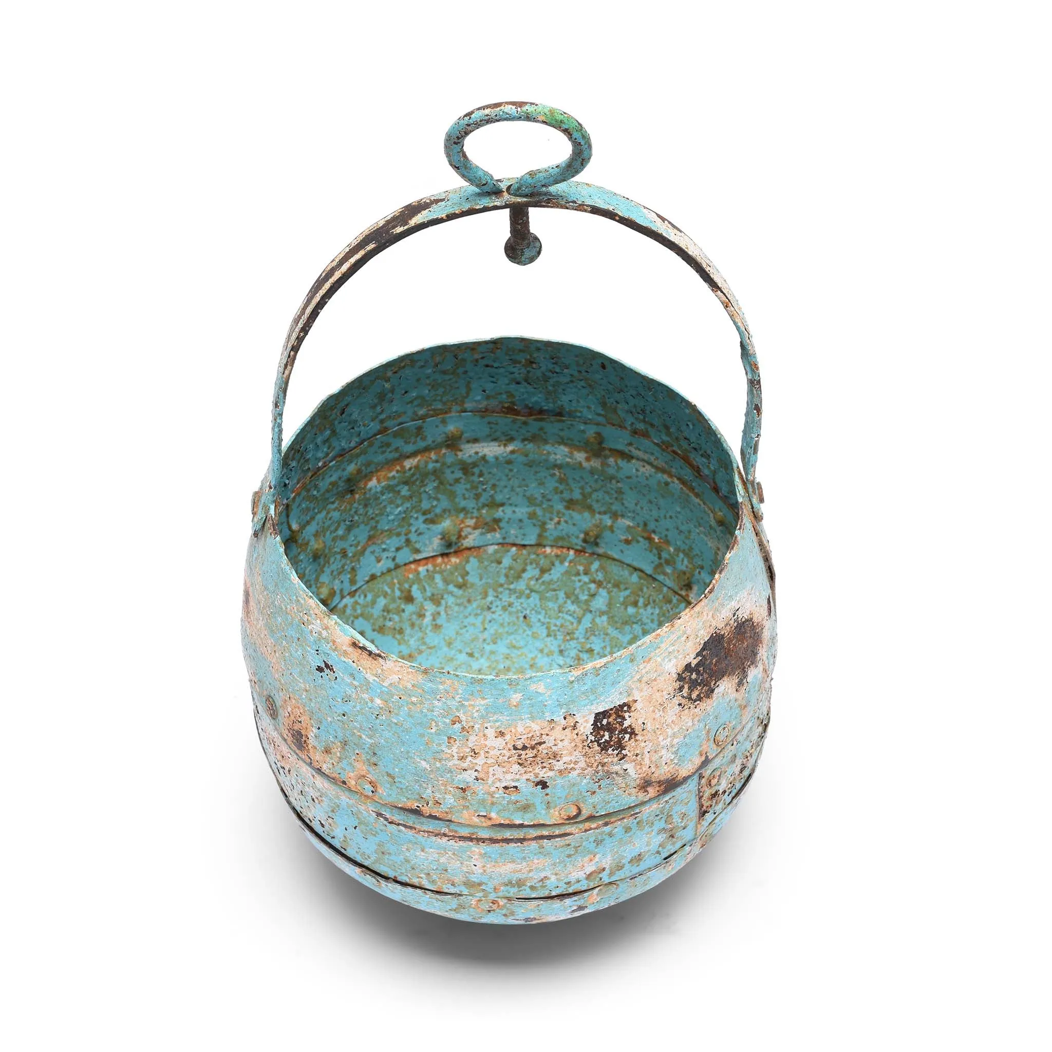 Vintage Well Buckets From Rajasthan For Hanging Planter