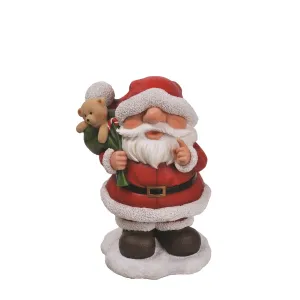 Vivid Arts 10cm Playful Santa Plantpals Resin Ornament